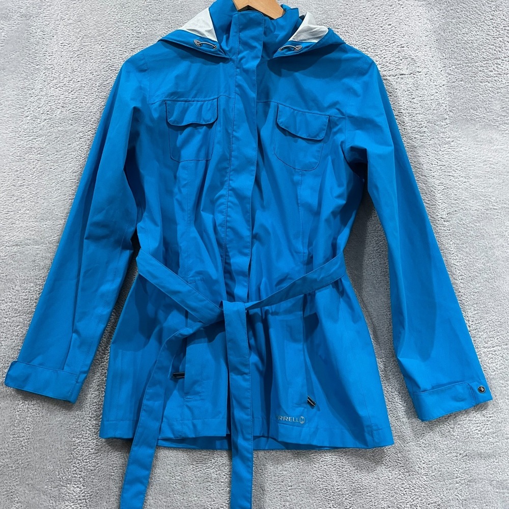 Merrell Jacket Womens 2XS X Dry Belted Hood Windbreaker Lightweight Hiking